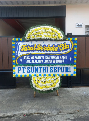 Papan Bunga Duka di Sale